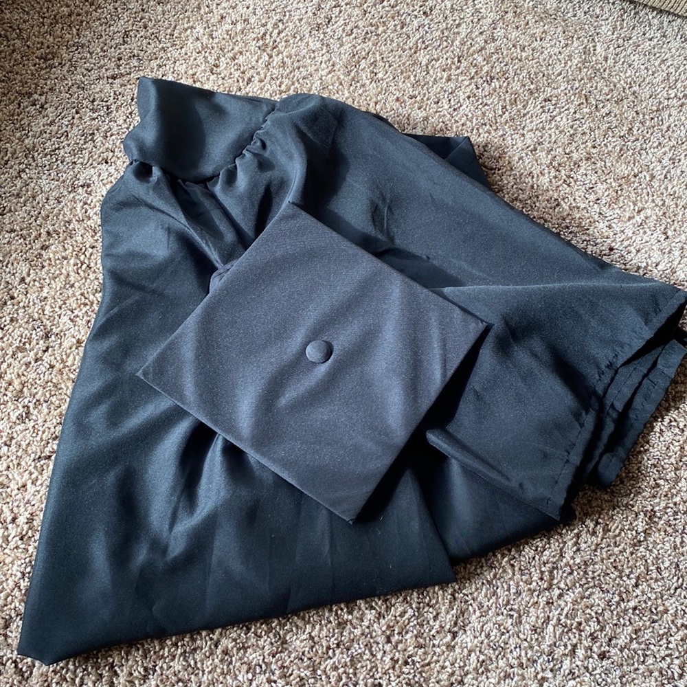 Graduation cap and gown
